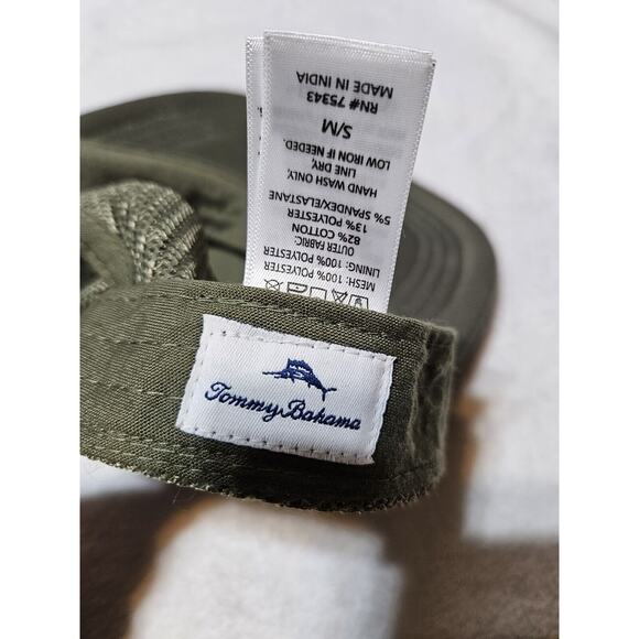 Tommy Bahama Trucker Hat Cap Snap Back Gray Green Adjustable Mountains Outdoor - Picture 6 of 7